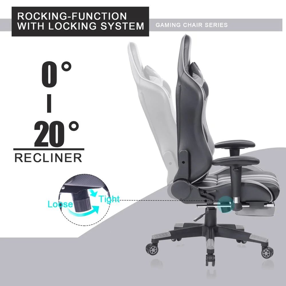 Esport Recliner PU Leather Racing Swivel Office Gaming Chair Racing Chair